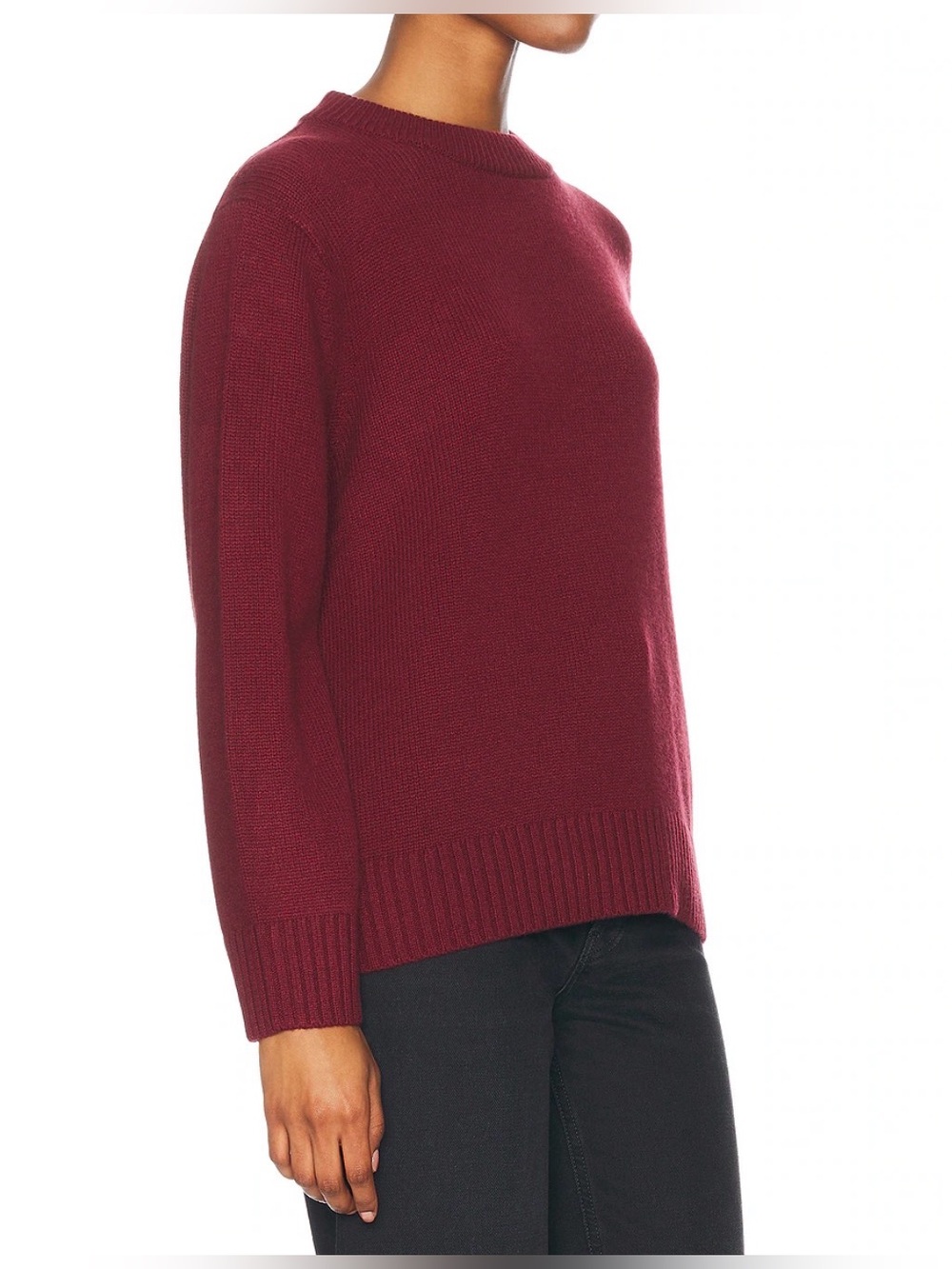 Jenni Kayne Cashmere Oversized Crewneck Sweater in Wine Size M